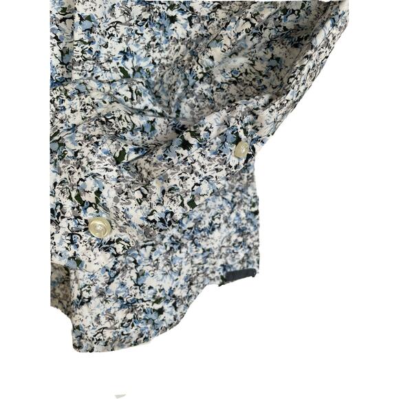 level ten mens modern floral button up Long Sleeve shirt Size M - Picture 3 of 7